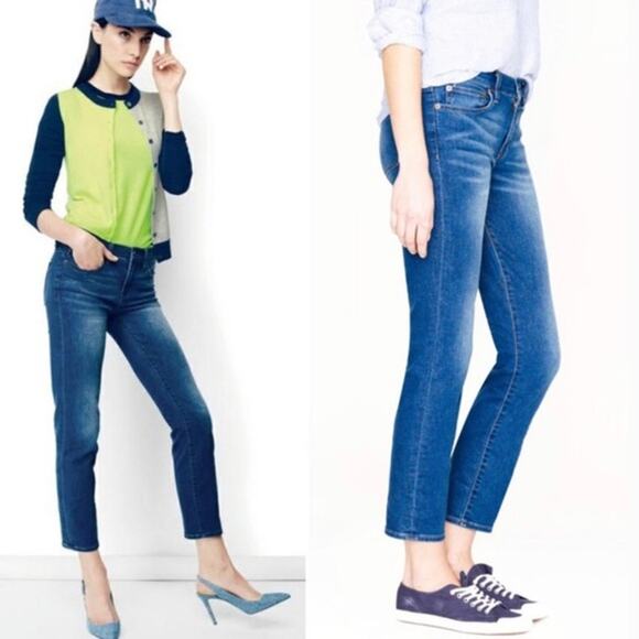 J. Crew Cropped Reid Jeans Mid Rise Denim Medium Oxford A2639 Womens Size 25 - Picture 13 of 13